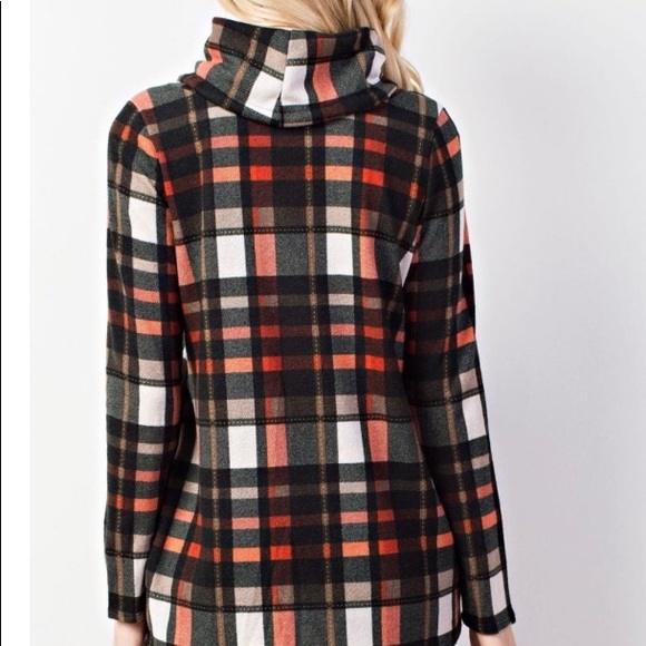 New! Checkered Lightweight Cowl-Neck SO SOFT!!!! - Picture 4 of 5